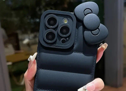 Smartphone Schutzhülle Case Schleife schwarz 3D  Iphone 16